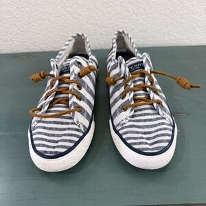 Sperry Women's Striped Canvas Boat Shoes‎ Size 8.5M